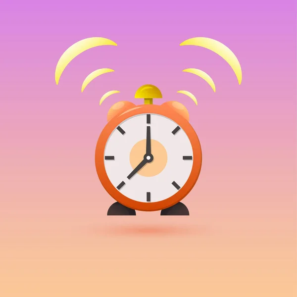 The alarm clock with a shadow — Stock vektor