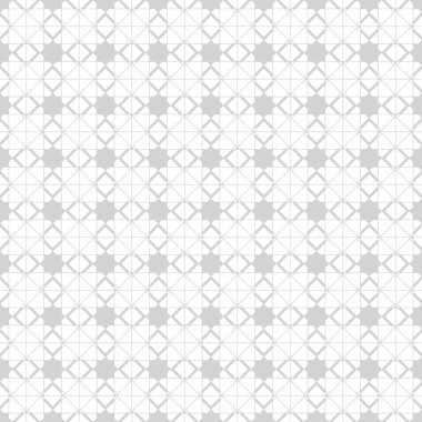 Vektör kusursuz desen. Modern sürekli tekrarlayan geometrik doku düzenli yinelenen yıldızlar, kare şekiller, ince çizgiler. Çağdaş tasarım