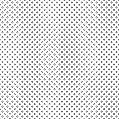 Vektör kusursuz desen. Soyut küçük desenli arka plan. Küçük eşkenar dörtgenleri, elmasları, şeritleri, köşeleri olan modern basit geometrik doku. Paket kağıdı, gömlek, kumaş için yüzey. Dijital kağıt.