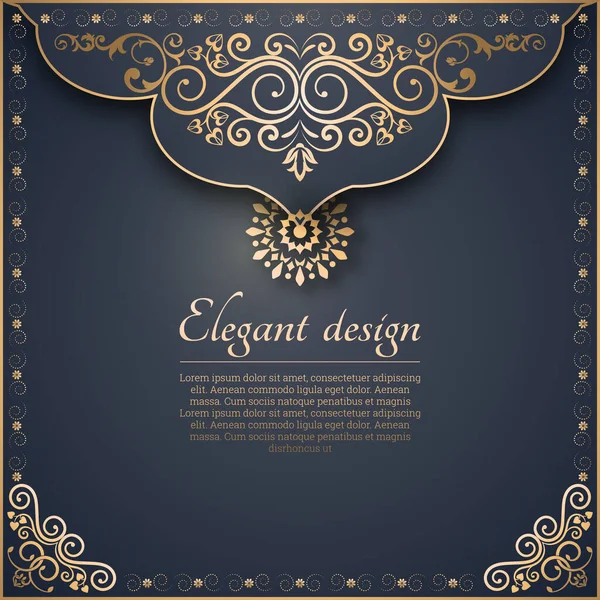 Cadre Vintage Style Baroque Ornement Ancien Décoratif Carte Des Invitations — Image vectorielle