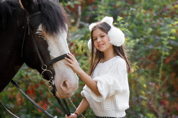 Thérapie avec les chevaux - hippopotame — Photo