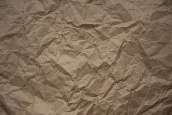 Kağıt doku kahverengi kaba buruşuk — Stok fotoğraf