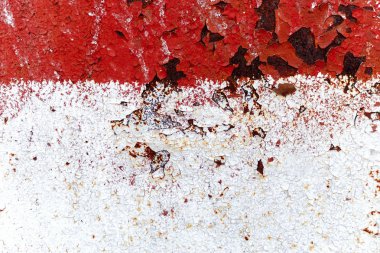 Kırmızı duvar eski çatlaklar
