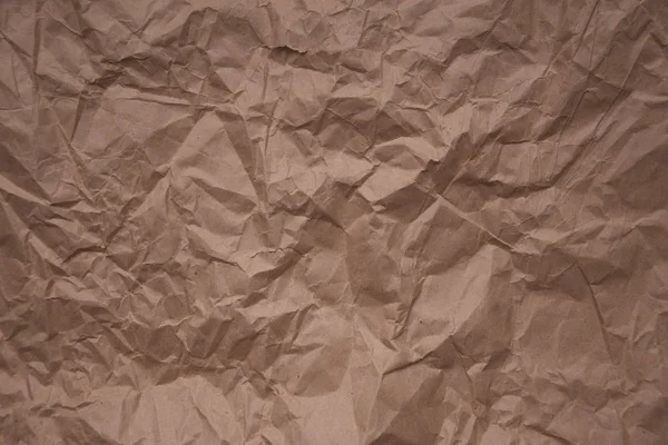 茶色のラフをくしゃくしゃにリサイクル紙テクスチャ — ストック写真