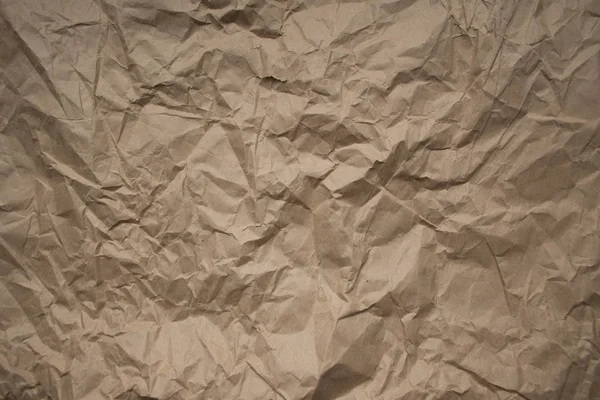 Textura de papel reciclado arrugado áspero marrón — Foto de Stock