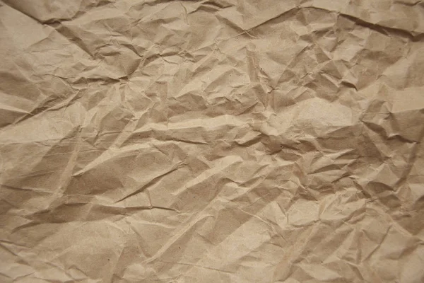 Kağıt doku kahverengi kaba buruşuk — Stok fotoğraf