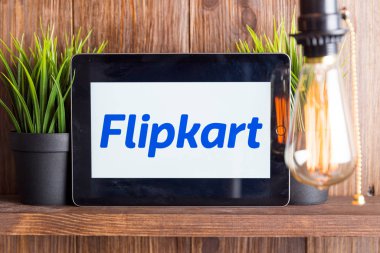 Tula Rusya 16.01.20 Flipkart tablet bilgisayar ekranında izole.