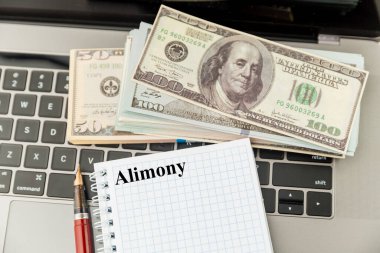 Ödemeler nafaka. Kazık Dolar işareti nafaka ve para ile. Boşanma ve ayrılık kavramı