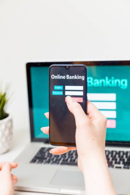 Çevrimiçi Bankacılık Teknolojisi Ticaret Konsepti