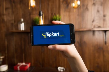 Tula Rusya telefon ekranındaki 16.01.20 Flipkart izole edildi.