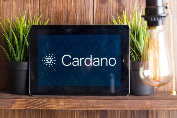 Tula Rusya 16.01.20 Cardano tablet bilgisayar ekranında izole.