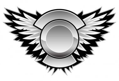 Logo kanatları vektör çizim