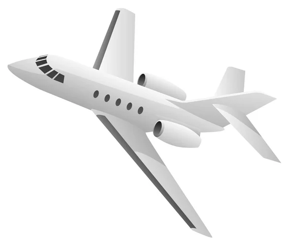 Business Jet Airplane Illustration — Stock Vector