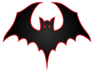 Yarasa kanatları ile logo illüstrasyon yaymak