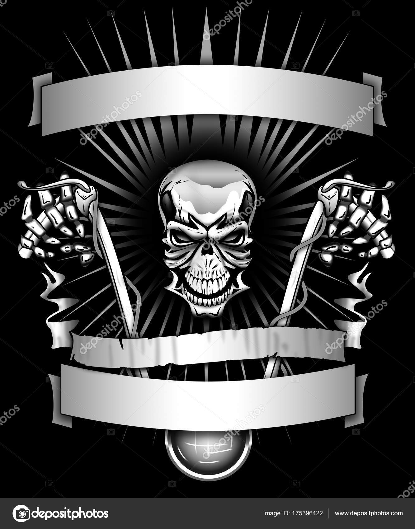 Skeleton Biker Grillschürze Kochschürze Biker MC Rocker Skelett Motorradfahrer 