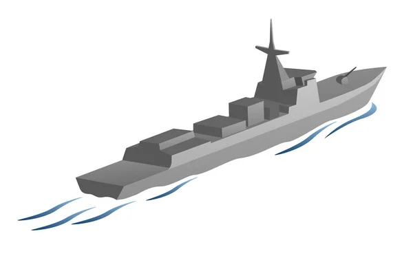 Naval Ship Vector Graphic