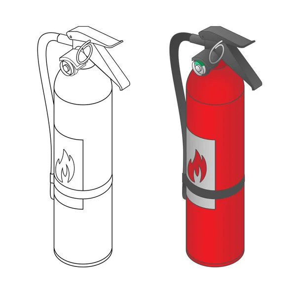 Ilustração Vetor Extintor Incêndio —  Vetores de Stock