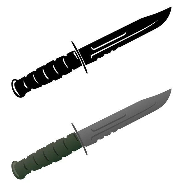 Survival Knife Vector Illustration — Stock Vector