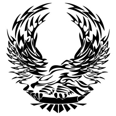 Banner vektör çizim ile kabile kartal