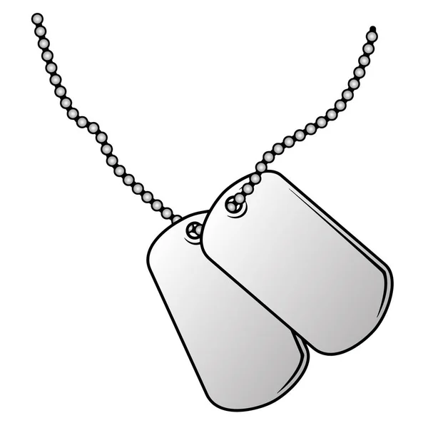 Military Dog Tags Vector Illustration — Stock Vector