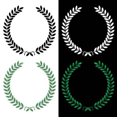 Sertifika Ödülü Biçimli Çelenk Renkli Vektör İllüstrasyonu artı Siyah ve Beyaz Çizgili Sanat