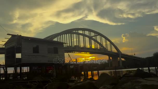 Timelapse piękny zachód słońca w Malezji Kedah — Wideo stockowe