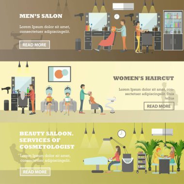 Güzellik Salonu vektör afiş.