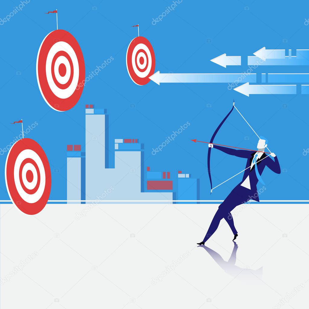 Business goal concept vector illustration