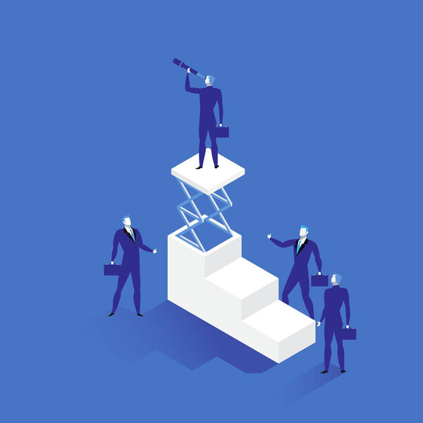 Концептуальная векторная иллюстрация лидерства в плоском стиле
