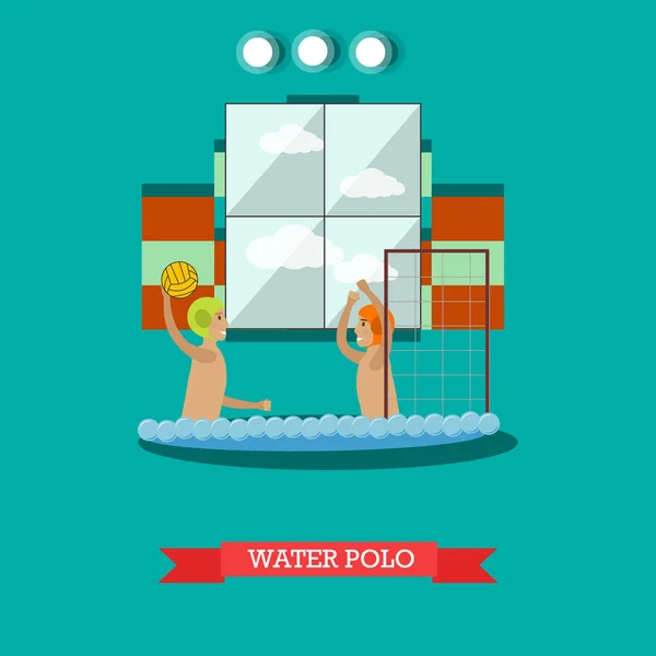 Ilustracja wektorowa koncepcja wodna w płaski — Wektor stockowy