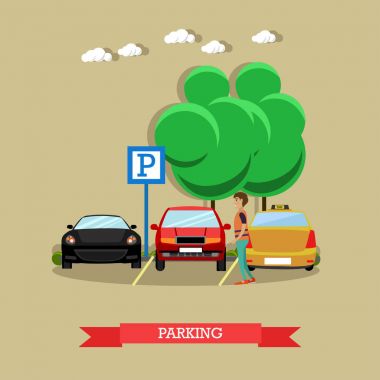 Park konsept vektör çizim düz tarzı