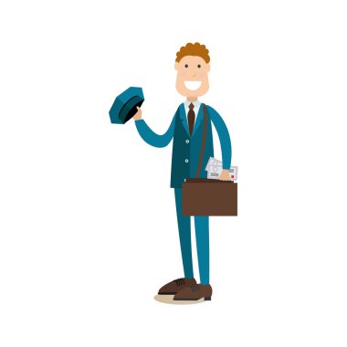 Teslimat insanlar kavramı vektör çizim düz tarzı