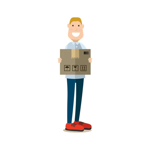 Delivery People Konzept Vektor Illustration im flachen Stil — Stockvektor