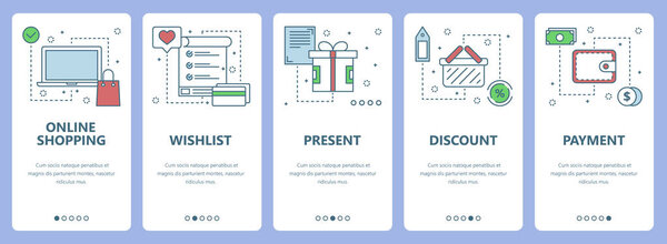 Концепция вертикальных баннеров векторной тонкой линии
