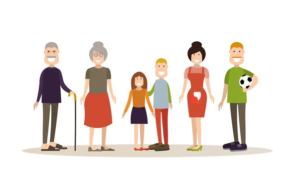 Family People Konzept Vektor Illustration im flachen Stil — Stockvektor