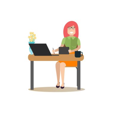 Düz stil yaratıcı tasarımcı vektör çizim