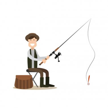 Hunter insanlar kavramı vektör düz çizim