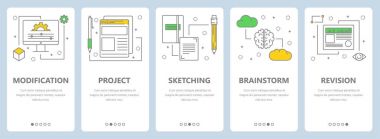 Vektör çağdaş ince çizgi sanat stil değişikliği kavramı afiş