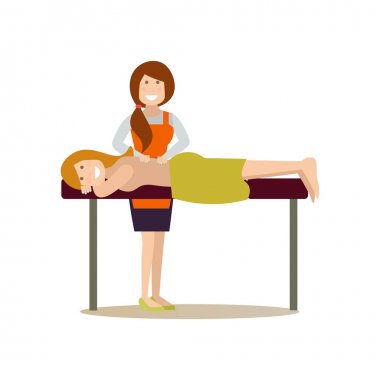 Spa insanlar kavramı vektör düz çizim