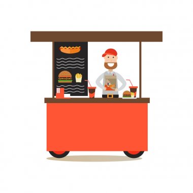 Sokak insanlar düz illüstrasyon vektör