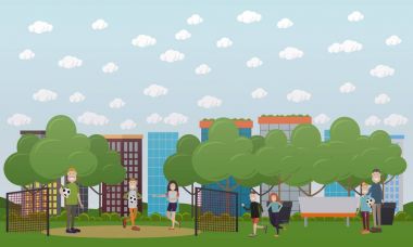 Aile Oyunları kavramı vektör çizim düz tarzı