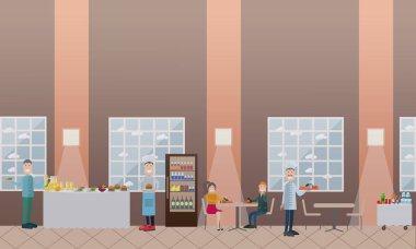 Okul kavramı vektör çizim düz tarzı