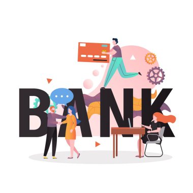 Web afişi için bankacılık iş vektörü kavramı, web sayfası