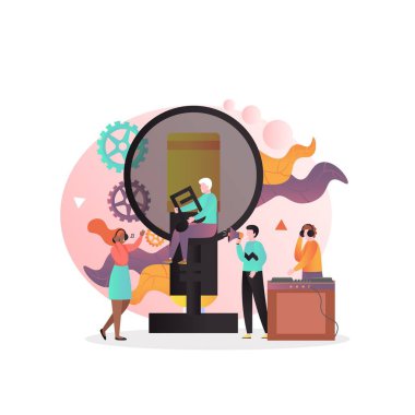 Web pankartı için şarkıcı vektör kavramı, web sayfası