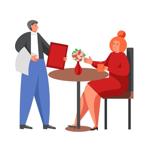 Restaurant zakenmensen, vector platte geïsoleerde illustratie — Stockvector