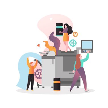 Web afişi için tipografi hizmetleri vektör kavramı, web sayfası