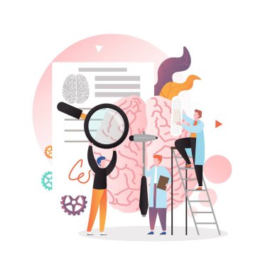 Web afişi için beyin sağlığı vektörü kavramı, web sitesi sayfası