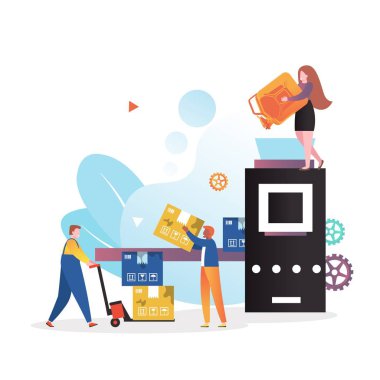 Web afişi için atık bitki vektörü kavramı, web sayfası