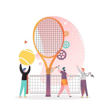 Web pankartı için tenis oyunu vektör kavramı, web sayfası