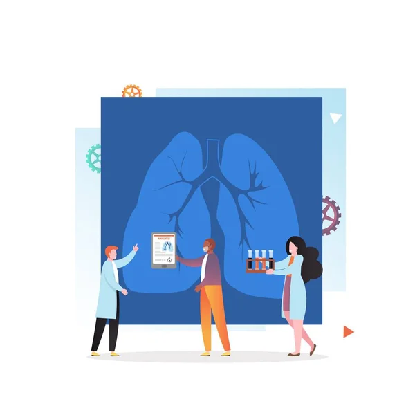 Concept de vecteur de rayons X pulmonaires pour bannière Web, page du site Web — Image vectorielle